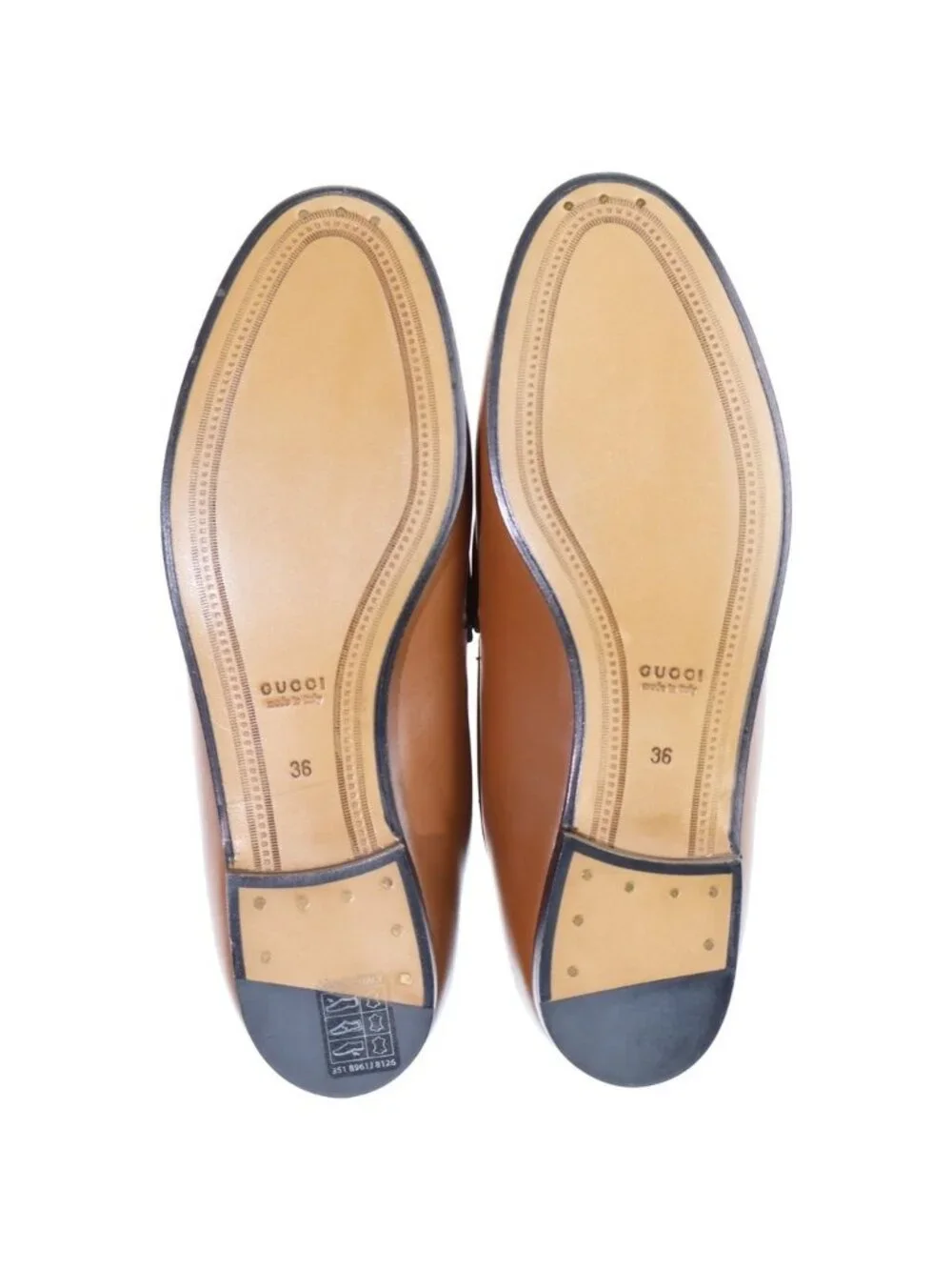 Gucci Jordaan Horsebit Leather Loafers Shoes Brown